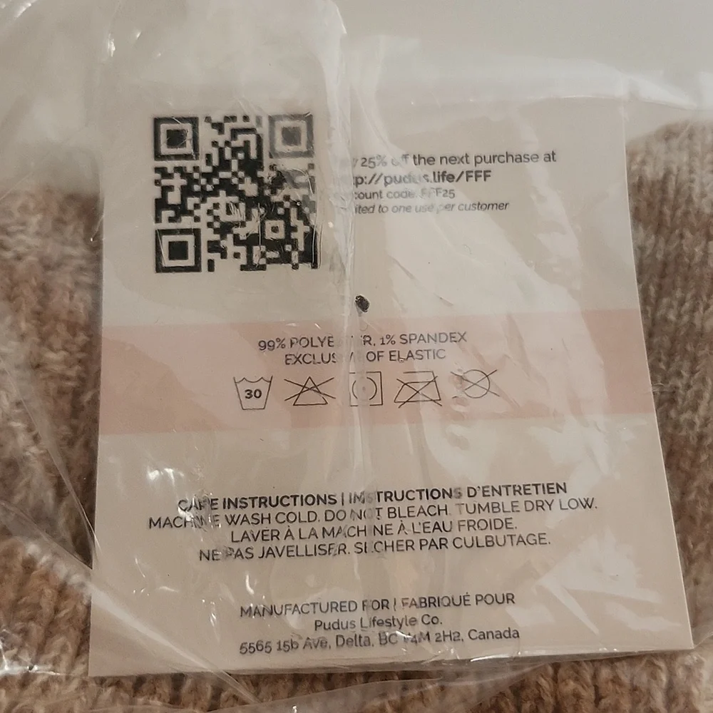 Pudus Women's Tan Thigh-high Sweater‎ Socks Shoe Size 6-10 NEW!